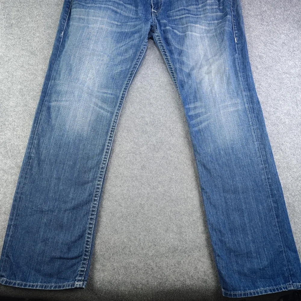 True Religion Jeans Mens 46 Blue Denim Skinny 46x33 Light‎ Wash 100% Cotton